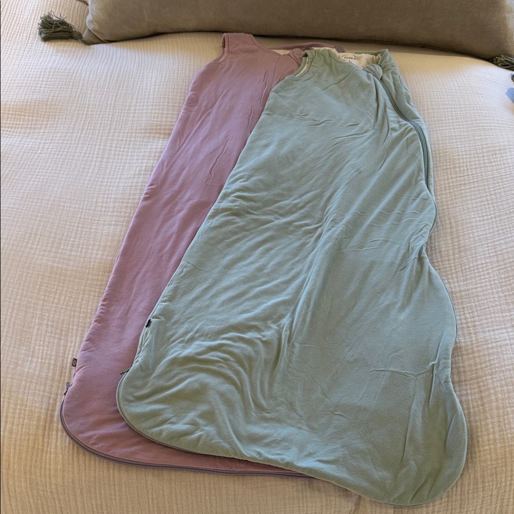 Reversible Pink and Green Sleeping Bag